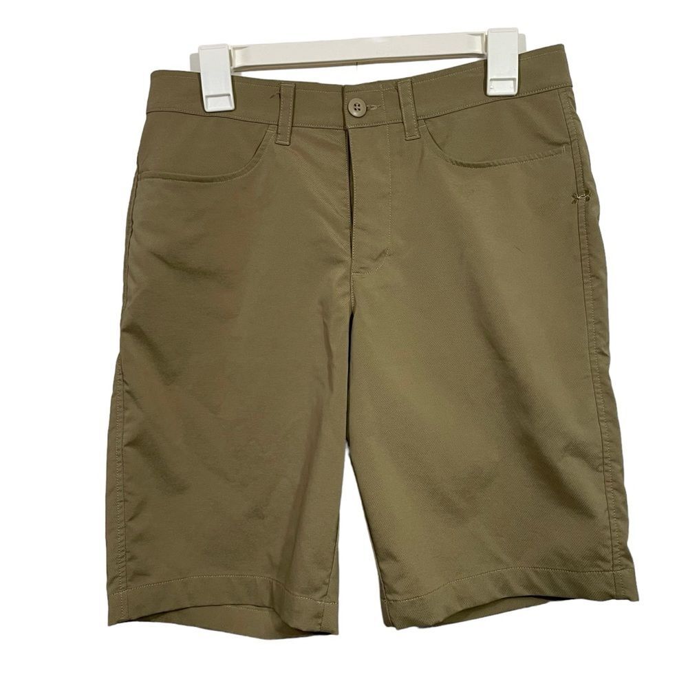 Under Armour Tan Flat Front Athletic Shorts